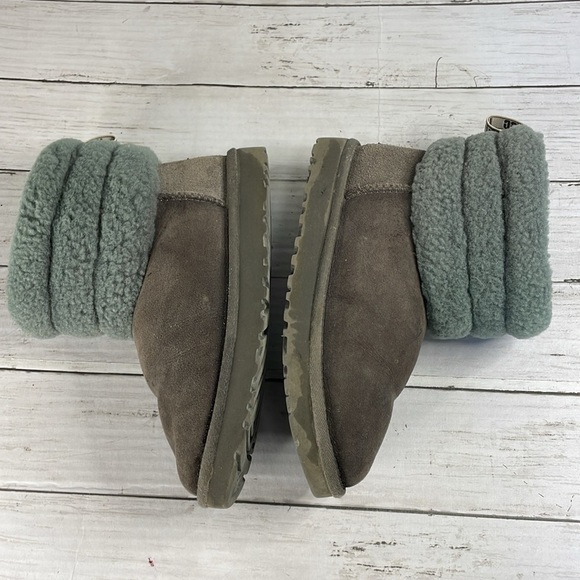 UGG Fluff Mini Quilted Grey Bootie - Picture 6 of 12